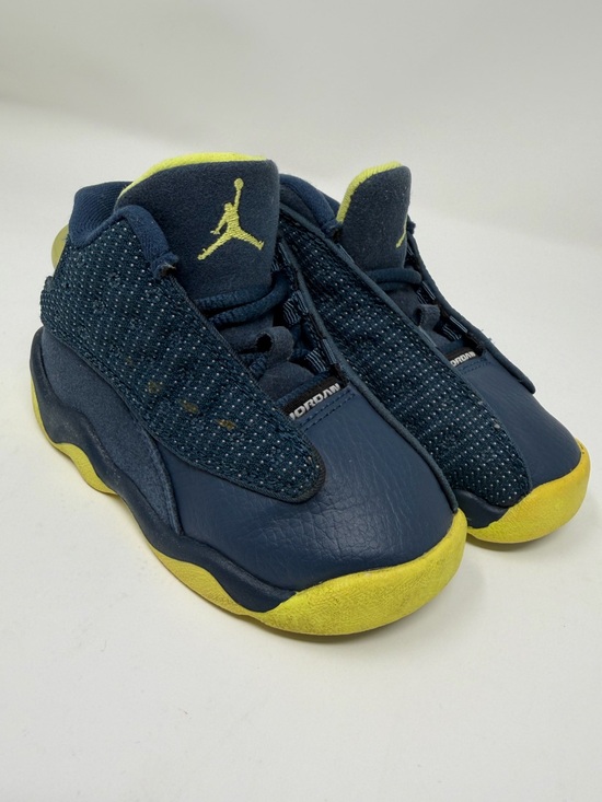 Jordan Other - Jordan Kids Navy and Yellow Retro Sneakers Sz. 6c